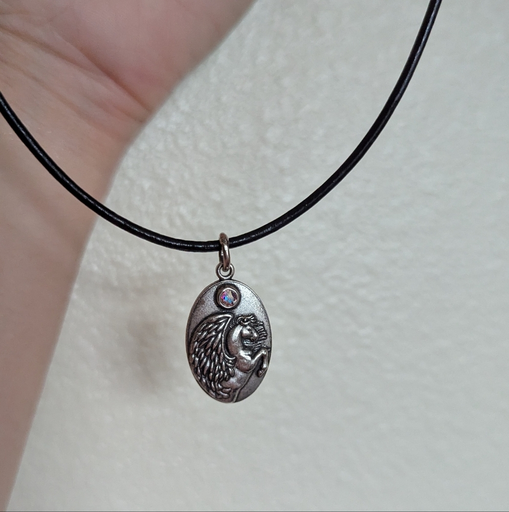 Reworked Alex And Ani Pegasus Charm Pendant Necklace